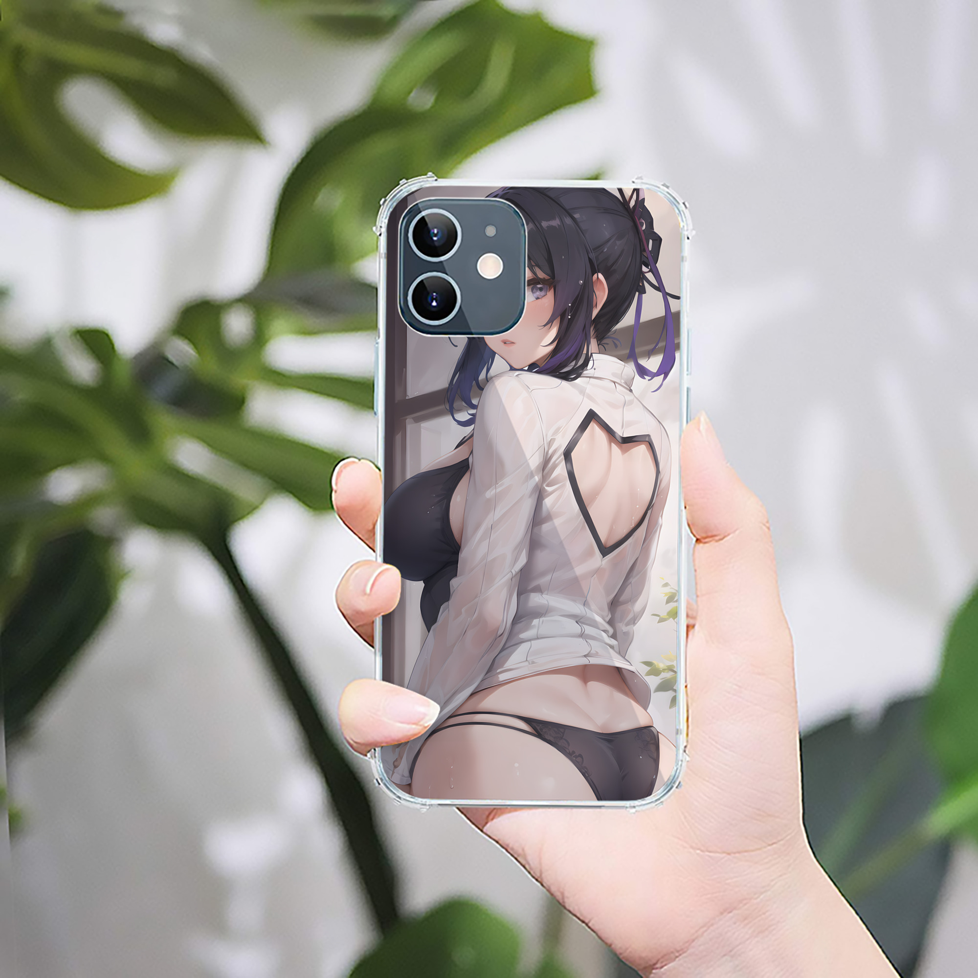 （画像用） 鬼滅の刃（きめつのやいば）蟲柱-胡蝶 しのぶ／こちょう しのぶ Kochou Shinobu 【iPhone 12シリーズ対応】透明スマホケース（クリアソフトケース）